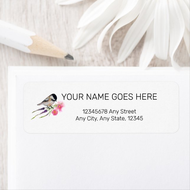 Chickadee Black Capped Art (En situation)