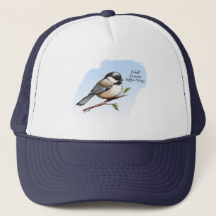CHICKADEE BUFFALO WINGS by Jeff Willis Art Trucker Hat