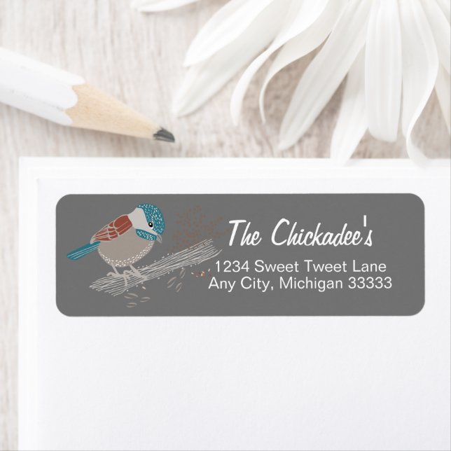 Chickadee Chanson Oiseau Gris Art (En situation)