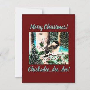 Chickadee Christmas Chatter Holiday Card
