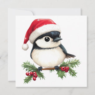 Chickadee Christmas Greeting Card