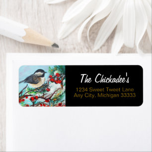 Chickadee doux Chanson Oiseau Peinture d'hiver Éti