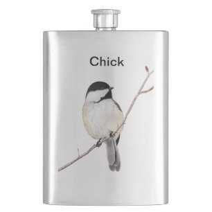 Chickadee Hip Flask