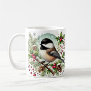 Chickadee Holiday Coffee Mug