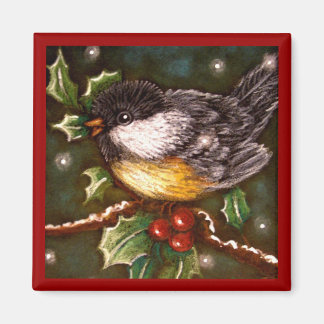 CHICKADEE HOLIDAY Magnet