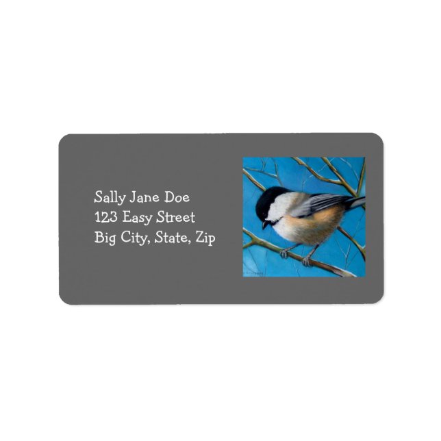 CHICKADEE IN PASTEL: ADDRESS LABELS (Front)