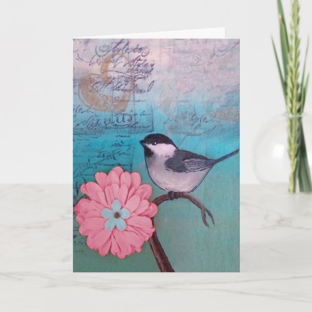 Chickadee Large Font Mother's Day Card (Front)