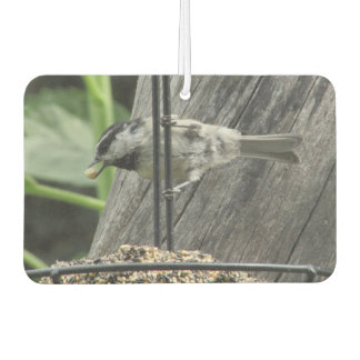 Chickadee on Bird Feeder Air Freshener