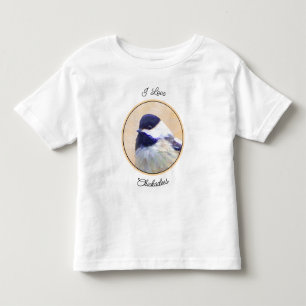 Chickadee Painting - Original Bird Art Toddler T-shirt