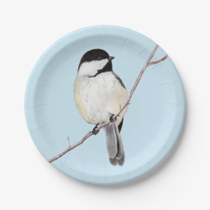 Chickadee Paper Plate