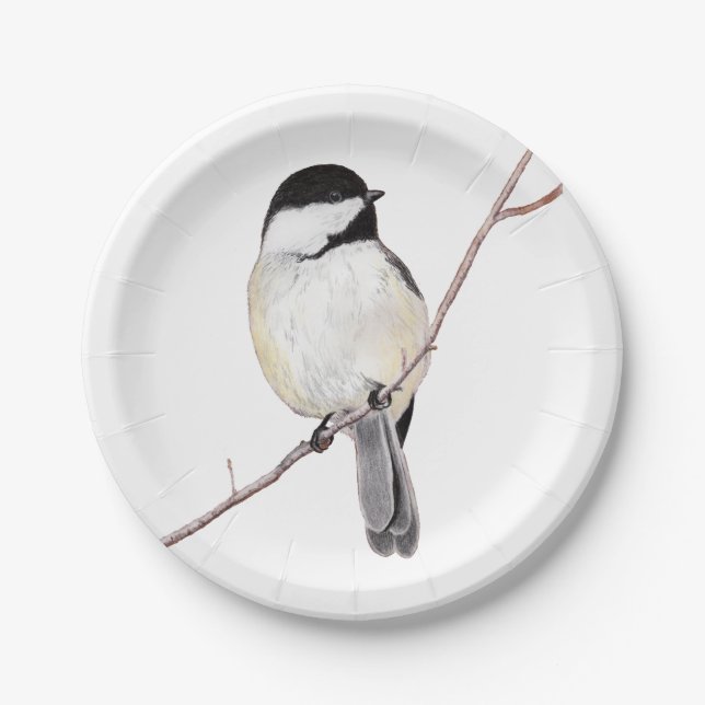 Chickadee Paper Plate (Front)