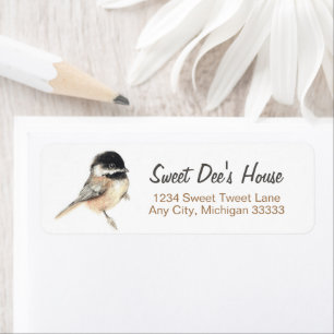 Chickadee Return Address  Label
