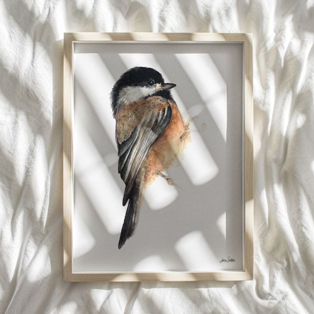 Chickadee Watercolor Art Print (Chickadee Watercolor Art Print from Jenn's Emporium. )