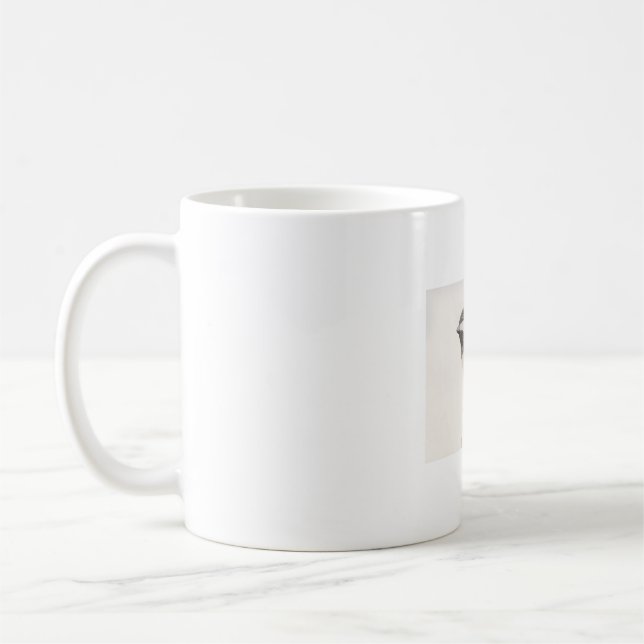 Chickadee watercolor painted bird coffee mug (Left)