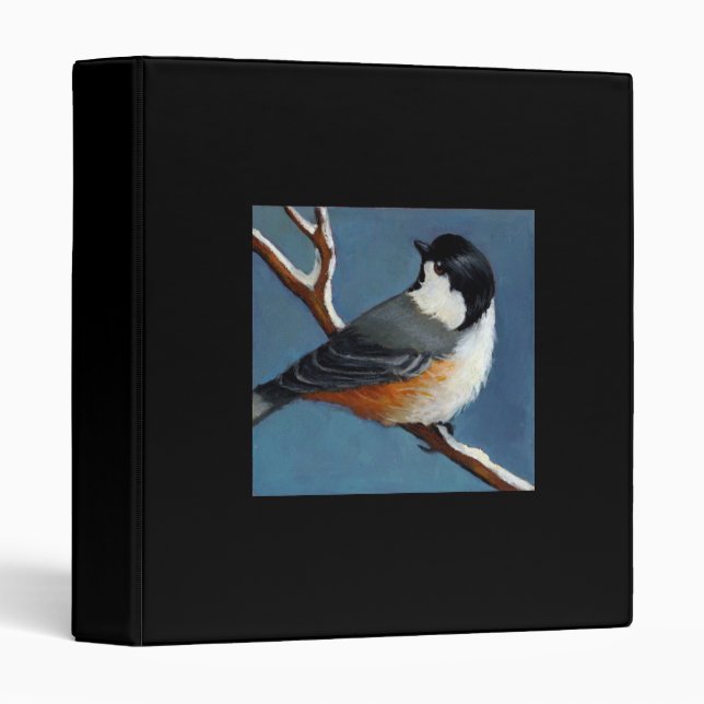 CHICKADEE: WINTER: ART: REALISM: BINDER (Front/Spine)