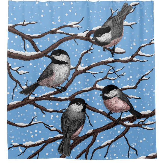 Chickadees in winter (Front)