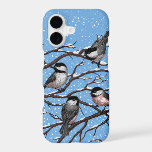 Chickadees in winter