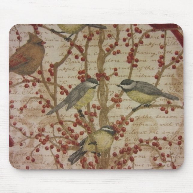Chickadees Mouse Pad (Front)