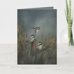 Chickadees Pond Card