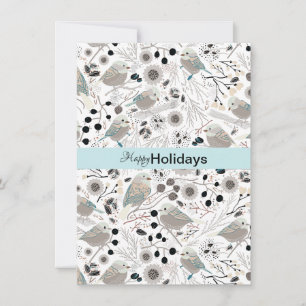 Chickadees Sweet And Cute Holiday Greetings Card