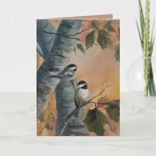 Chickadees thank you card
