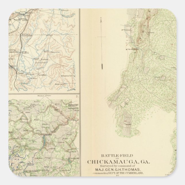 Chickamauga, Ga Square Sticker (Front)