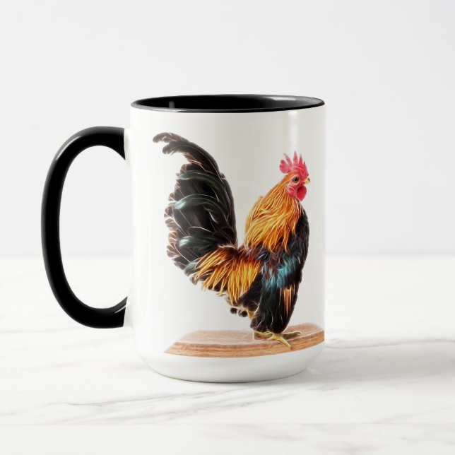 Chickart Rooster Mug Coffee Cup Farmhouse (Gauche)