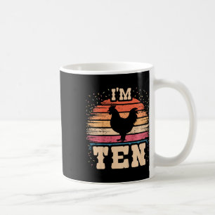 Chicken 10 Year Old Birthday Boy Girl 10th Chicken Coffee Mug