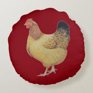 Chicken 2012 round pillow
