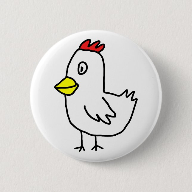 Chicken 2 Inch Round Button (Front)