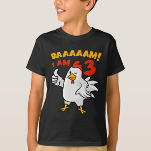 Chicken 3rd Birthday Party Farm Chick Rnyard Cluck T-Shirt