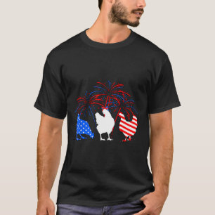 Chicken 4th Of July Firework American Flag Chicken T-Shirt