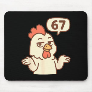 Chicken 67 Meme Six Seven Funny Gen Alpha  Mouse Pad