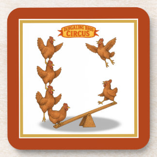 Chicken acrobats coaster
