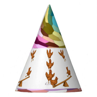 Chicken acrobats party hat