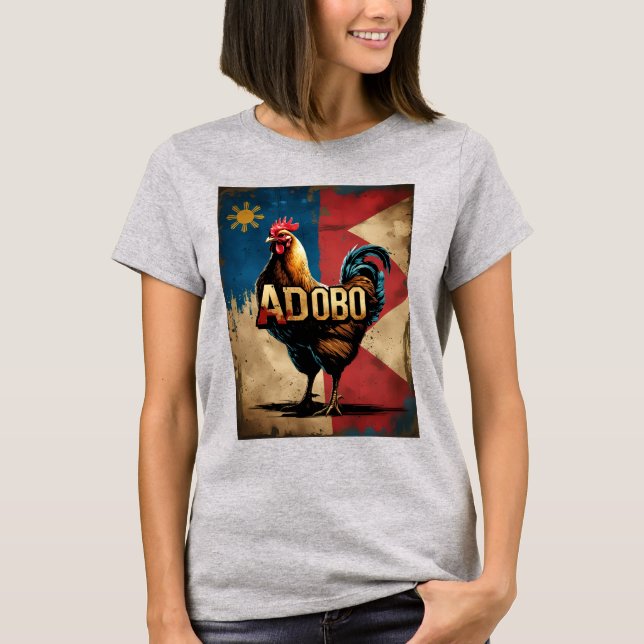 Chicken Adobo Pinoy Pride Flag T-Shirt (Front)