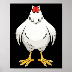 Chicken Adult Kids Men Women Chicken Hen Body Cost Poster