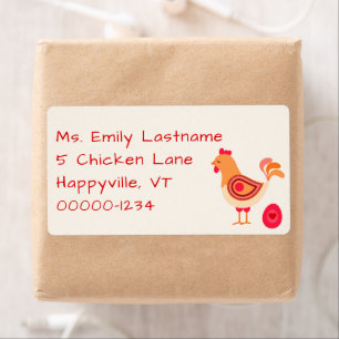 Chicken and Egg Printed Shipping Labels