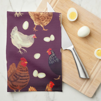 Chicken and Eggs Kitchen Towel