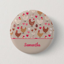 Chicken and Hearts button