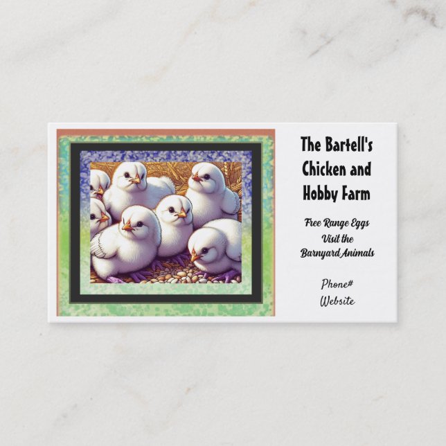 Chicken and Hobby Farm Business Card (Front)