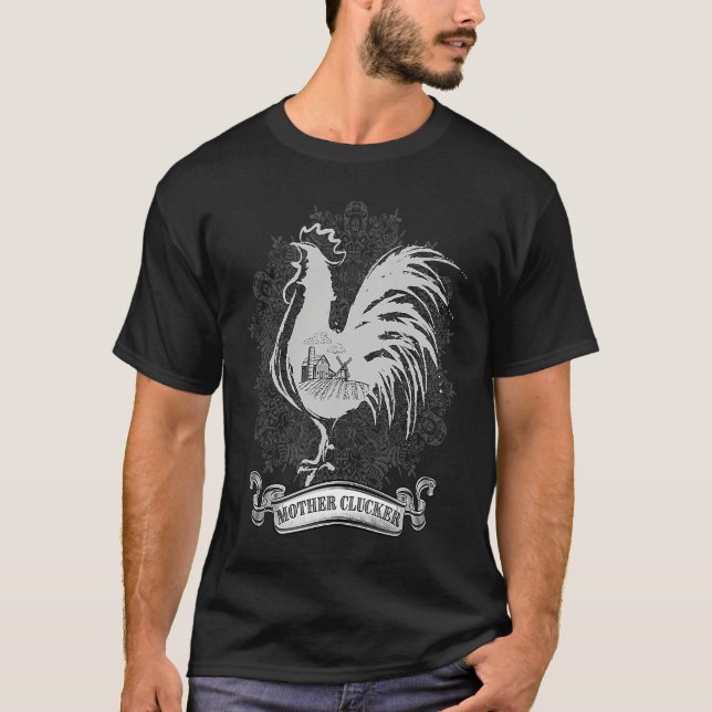 Chicken and Lace Mother Clucker T-Shirt (Front)