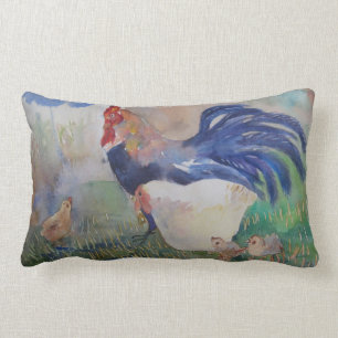 Chicken and Quote Lumbar Pillow