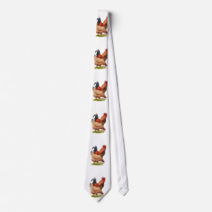 Chicken And Rooster Art, Poultry, Farm Animals Tie