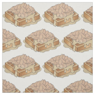 Chicken and Waffles Pennsylvania Dutch Amish Food Fabric