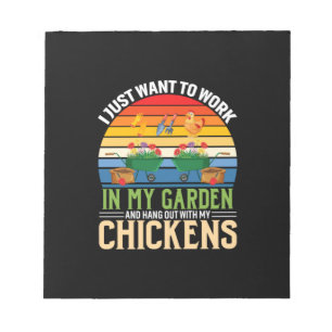 Chicken Art And Hangout With My Chickens Notepad