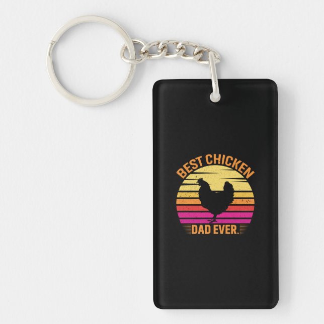 Chicken Art Best Chicken Keychain (Front)