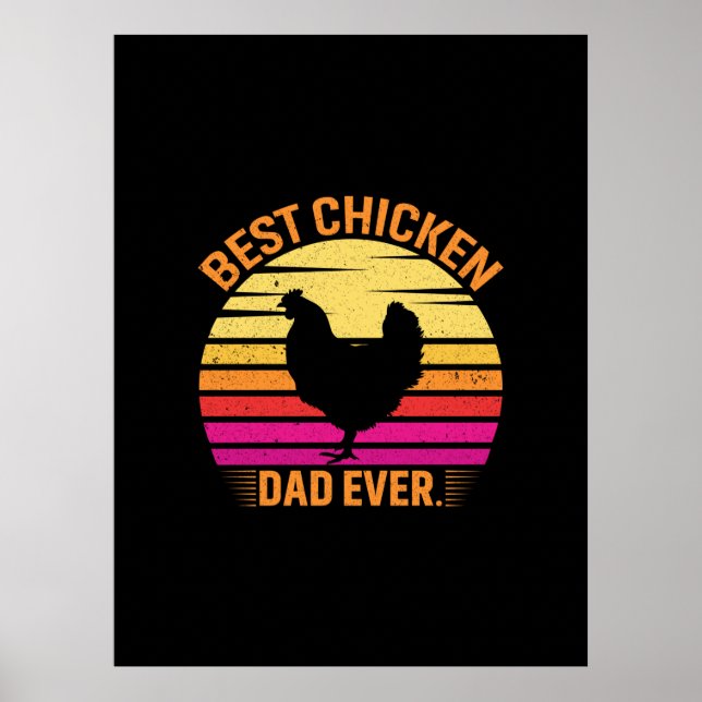 Chicken Art Best Chicken Poster (Front)