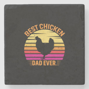 Chicken Art Best Chicken Stone Coaster