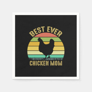 Chicken Art Best Ever Chicken Mom Napkin